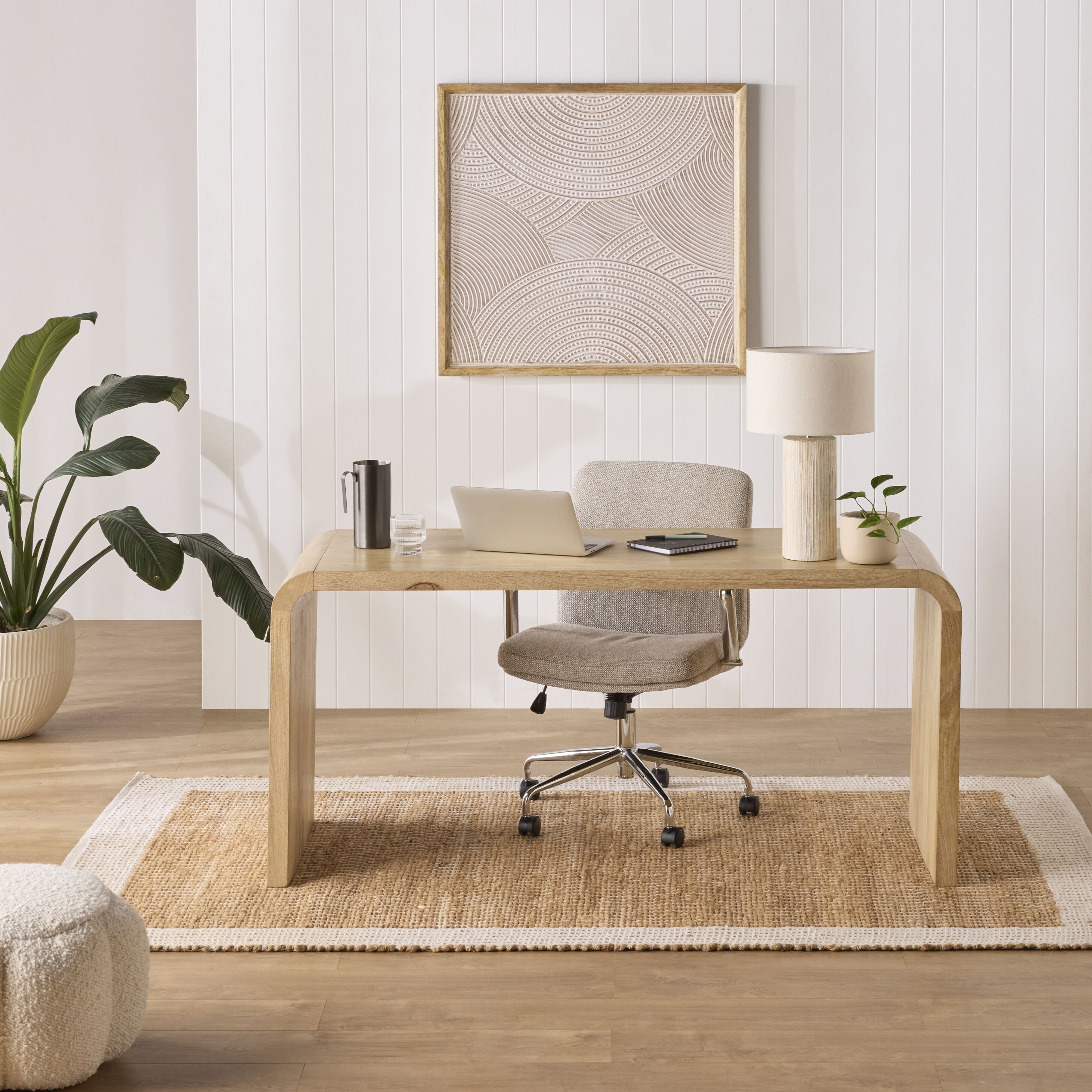 Large Bridge Desk - Sturdy & Spacious Home Office Desk for Remote Work & Study - Perfect for Small Spaces & Home Offices