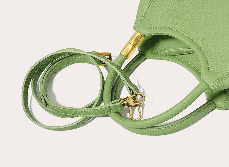 Stylish Green Small Women's Leather Tote Crossbody Handbag - Perfect for Work, Travel & Everyday Use