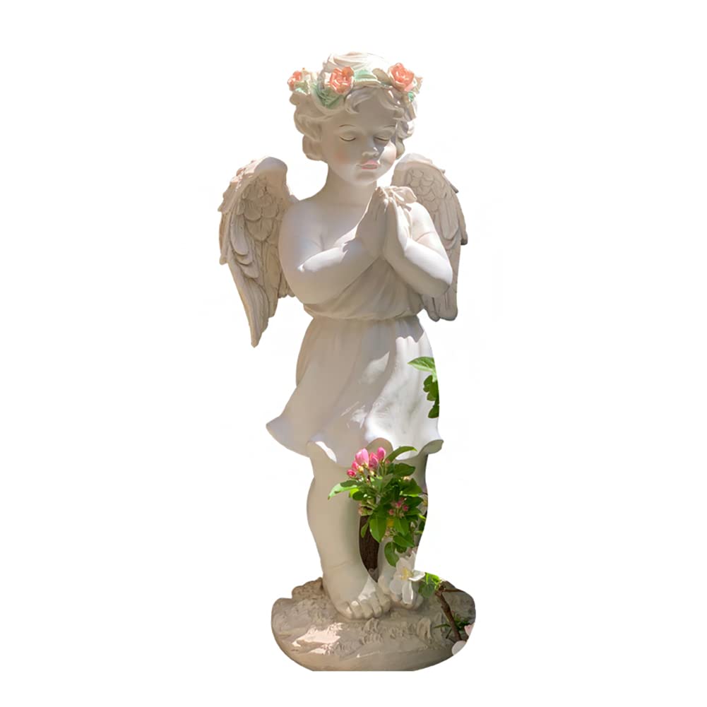 Easter Angel Garden Statue - 49x25cm Outdoor Sculpture for Courtyard, Home, Park & Villa Decor - Perfect for Spring, Easter & Holiday Decoration