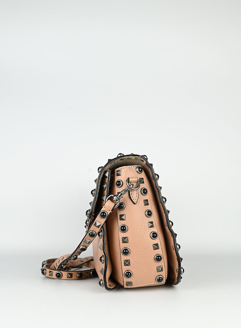 Valentino Rockstud Shoulder Bag in Nude - Perfect for Everyday Wear, Date Nights & Special Occasions