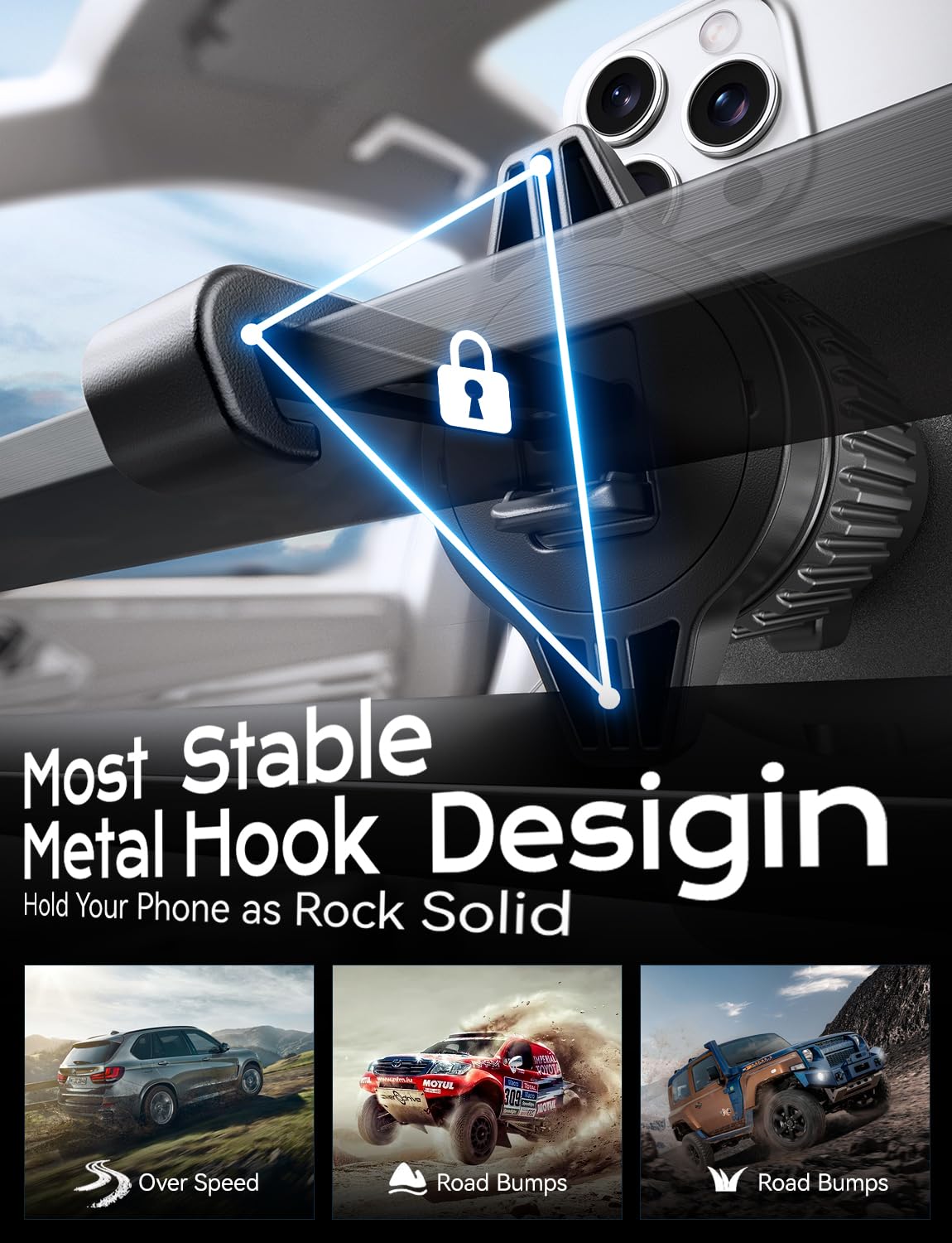 Magsafe Car Mount Charger - 15W Fast Wireless Charging LED Magnetic Phone Holder for iPhone 15/14/13/12 - Air Vent Car Phone Mount with Secure Grip - Perfect for Commuting, Road Trips & Hands-Free Driving