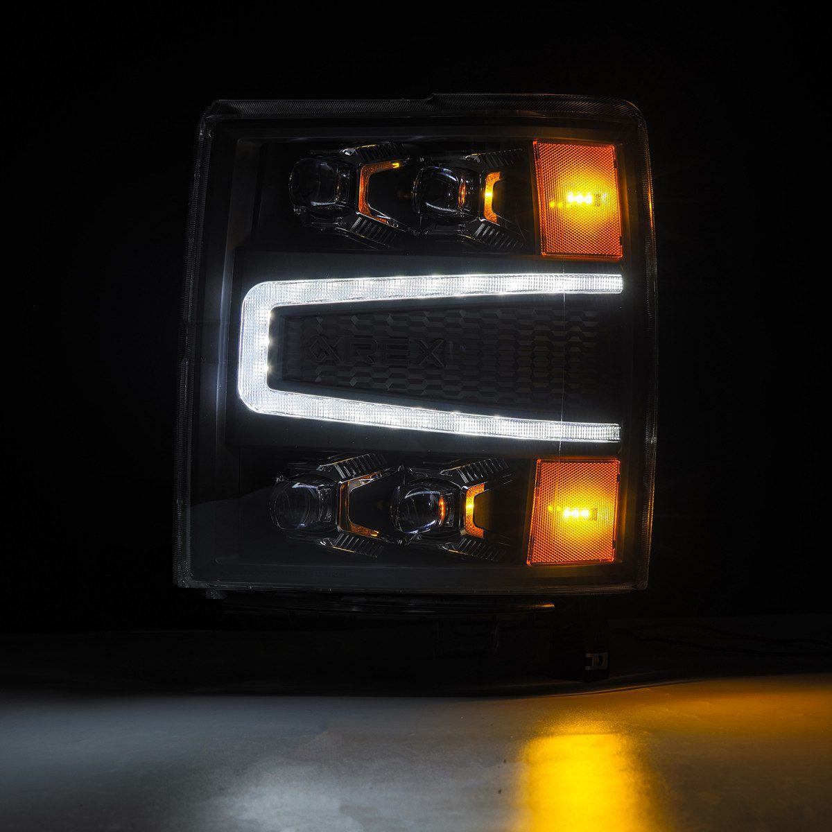 14-15 Chevrolet Silverado NOVA Series LED Projector Headlights - Black Housing for Improved Night Visibility | Perfect for Off-Roading & Night Driving