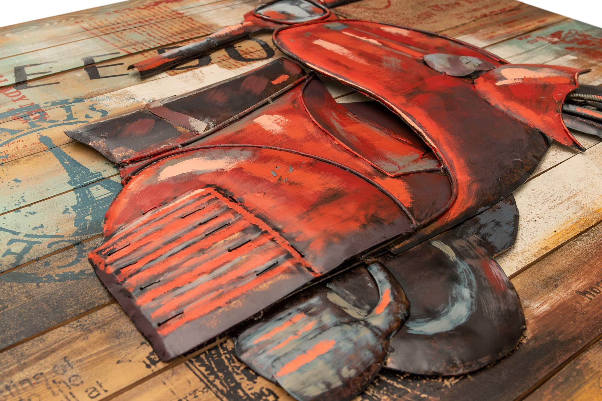 3D Metal Wall Art - Handcrafted Hammered Galvanized Steel Wall Decor with Unique Hand-Painted Designs | Ready to Hang for Living Room, Bedroom, or Office