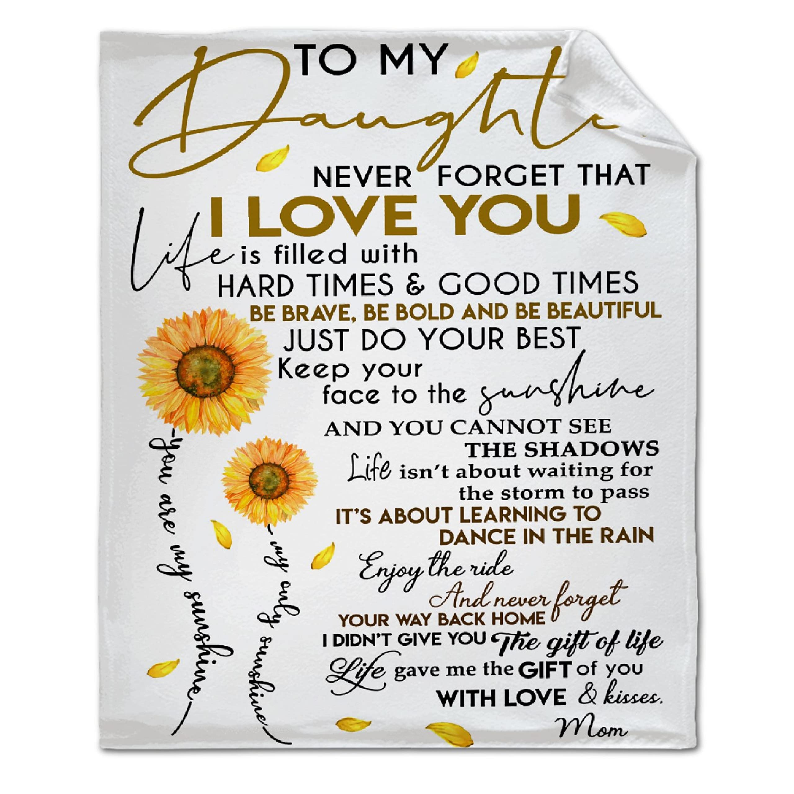 Sunflower to My Daughter Blanket - 80
