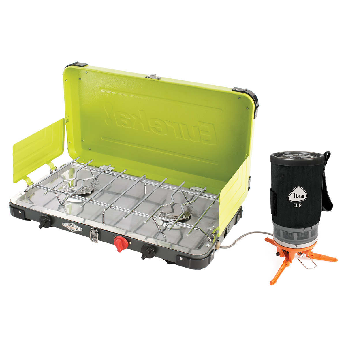 Jetboil Luna Satellite Burner - Compact Camping Stove for Backpacking, Hiking & Outdoor Cooking | Portable Gas Burner with Fast Boiling Technology | Perfect for Solo Adventures & Emergency Preparedness
