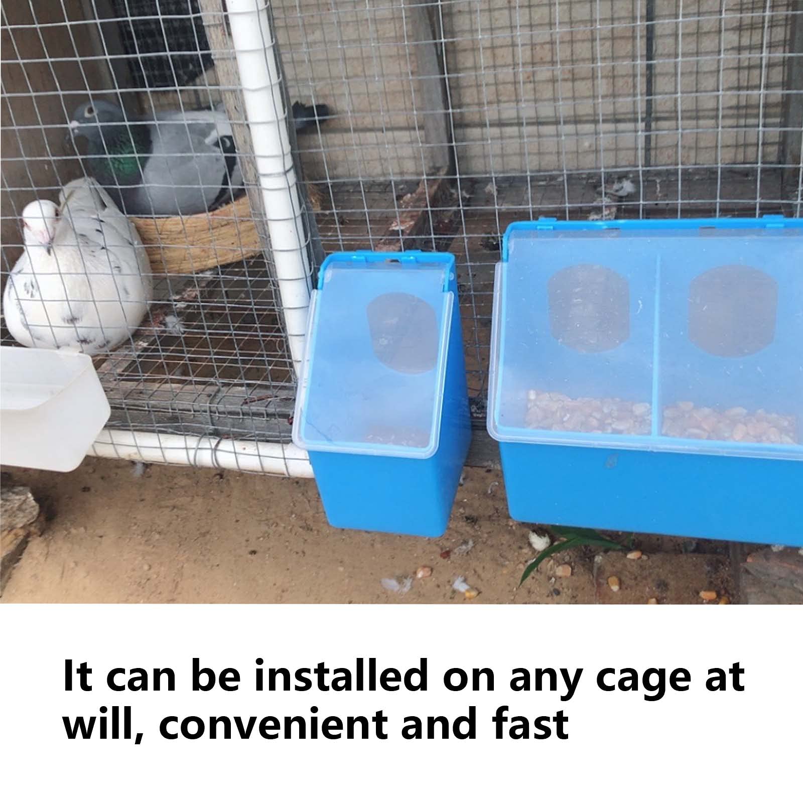 2 Pack Pigeon & Quail Bird Feeder with Water Dispenser - Durable Chicken & Pet Drinkers with 2 Hole Bowls for Food & Water - Perfect for Backyard Poultry, Coops & Bird Cages