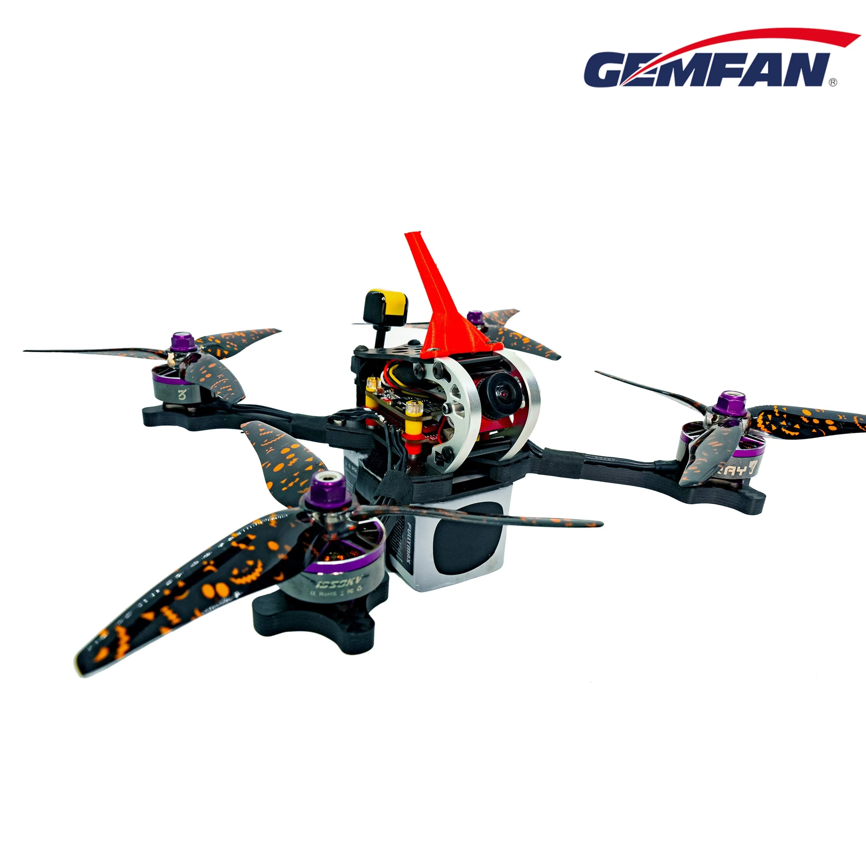 Gemfan Halloween 51466 V2 3-Blade Propeller - 12 Pack - Durable ABS Plastic for FPV Drones, Quadcopters, and RC Aircraft - Perfect for Racing, Freestyle Flying, and Aerial Photography