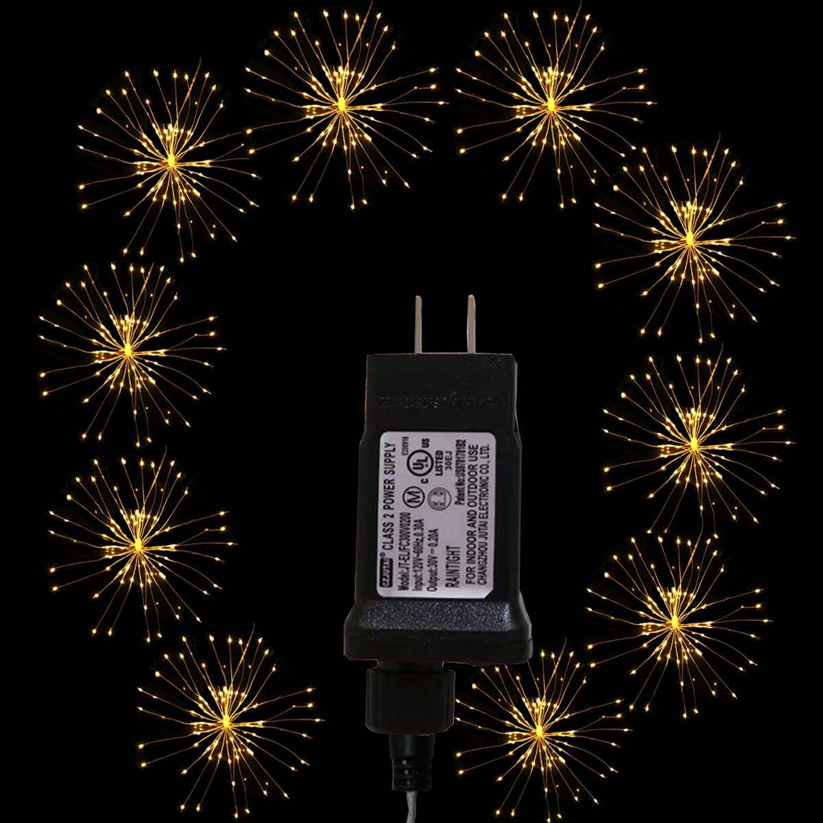 600 LED Firework Copper Wire Fairy Lights - 10 Pack Waterproof Twinkle String Lights with 8 Modes for Christmas Decorations, Birthday Parties, Bedroom Lighting, Wedding Decor & Outdoor Patio Use