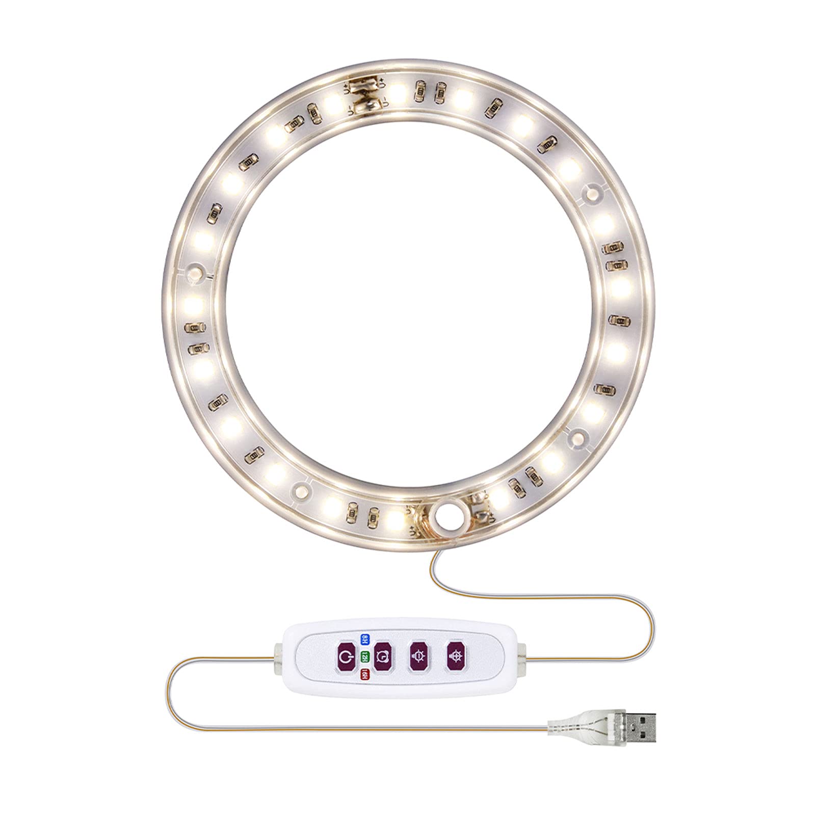 Full Spectrum LED Grow Light for Indoor Plants - 360° Adjustable Ring Lamp for Succulents, Microgreens & Hydroponics | Perfect for Home Gardening, Greenhouse & Indoor Plant Growth