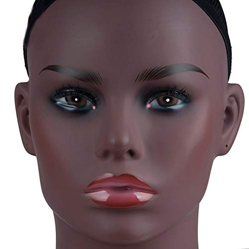 Realistic PVC Female Mannequin Head with Wig - Fashion Display Stand for Jewelry, Hats, Glasses & Headphones | Perfect for Boutiques, Salons & Retail Stores