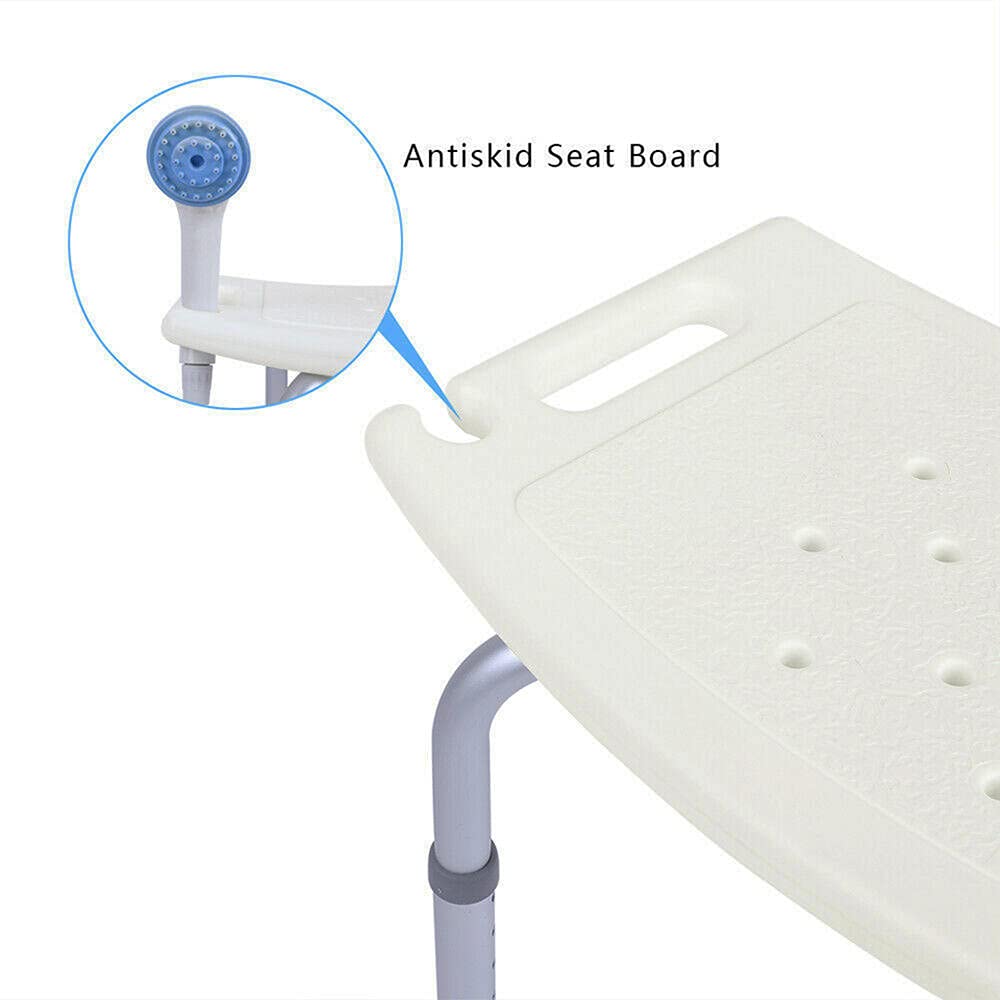 Adjustable Shower Seat for Elderly - Non-Slip U-Shaped Bath Stool with Safety Backrest | Portable Shower Chair for Seniors & Disabled | Perfect for Bathroom Safety & Assisted Living