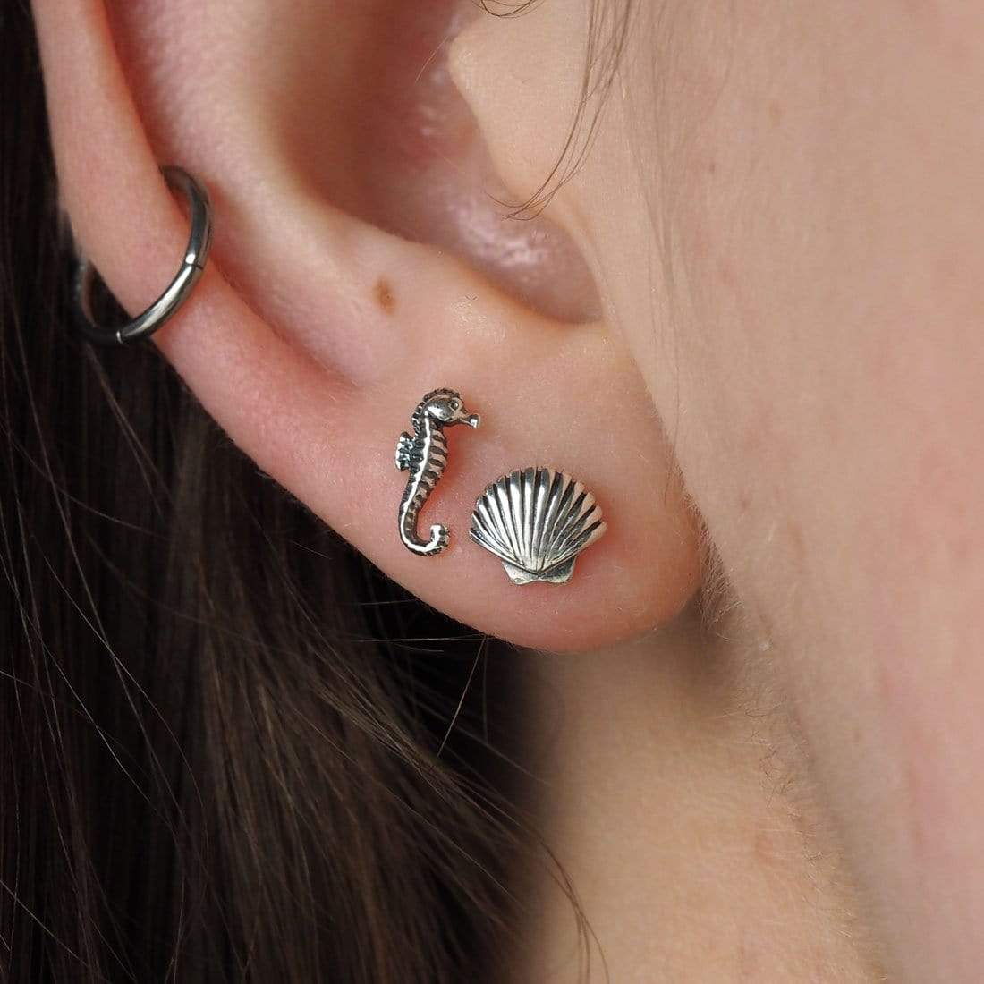 Baby Seahorse Stud Earrings - Cute Tiny Seahorse Jewelry for Girls & Women - Perfect Gift for Birthdays, Valentine's Day & Everyday Wear