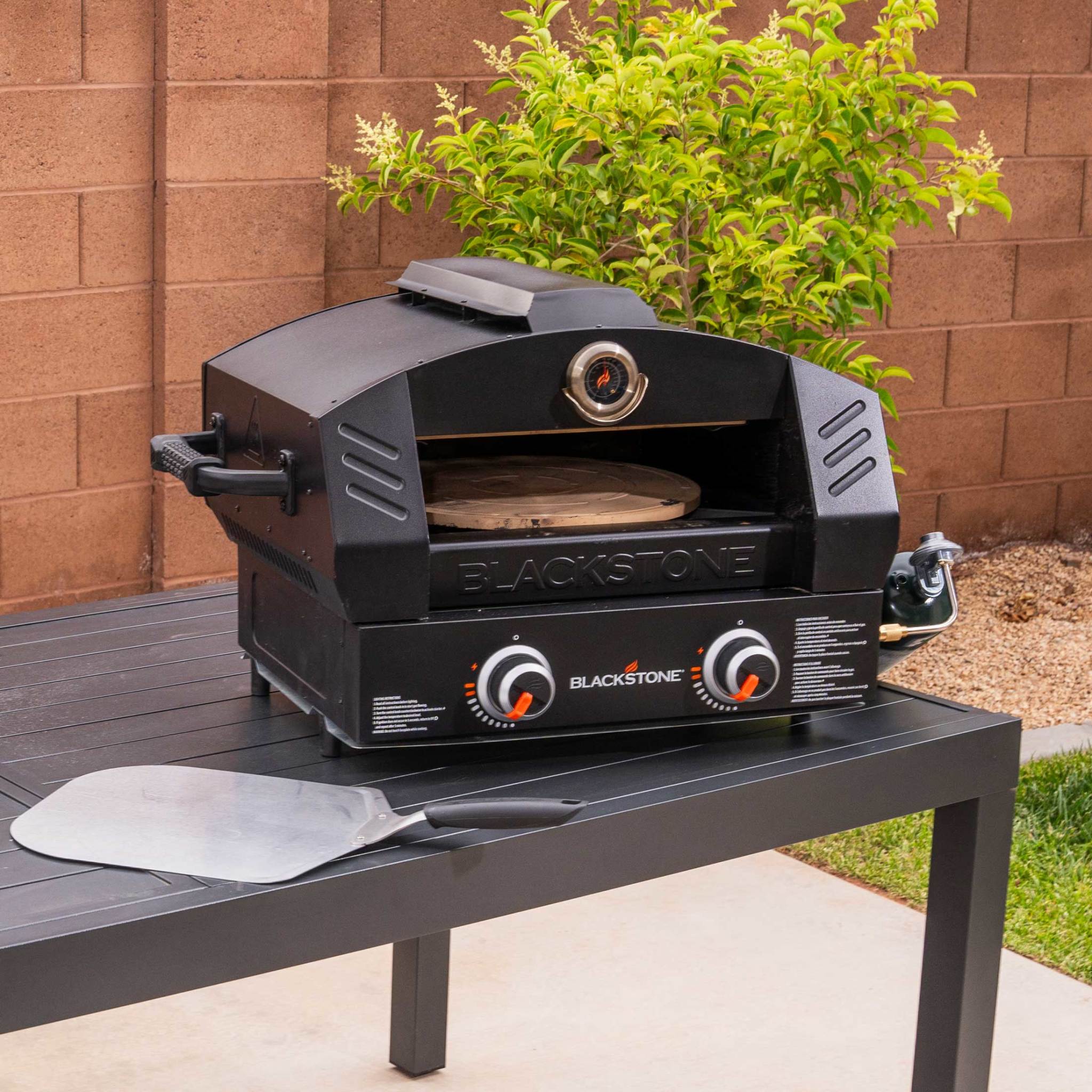 Portable Outdoor Pizza Oven for Home & Camping - Countertop Wood Fired Pizza Maker with Temperature Gauge - Perfect for Backyard Parties, Picnics & RV Trips
