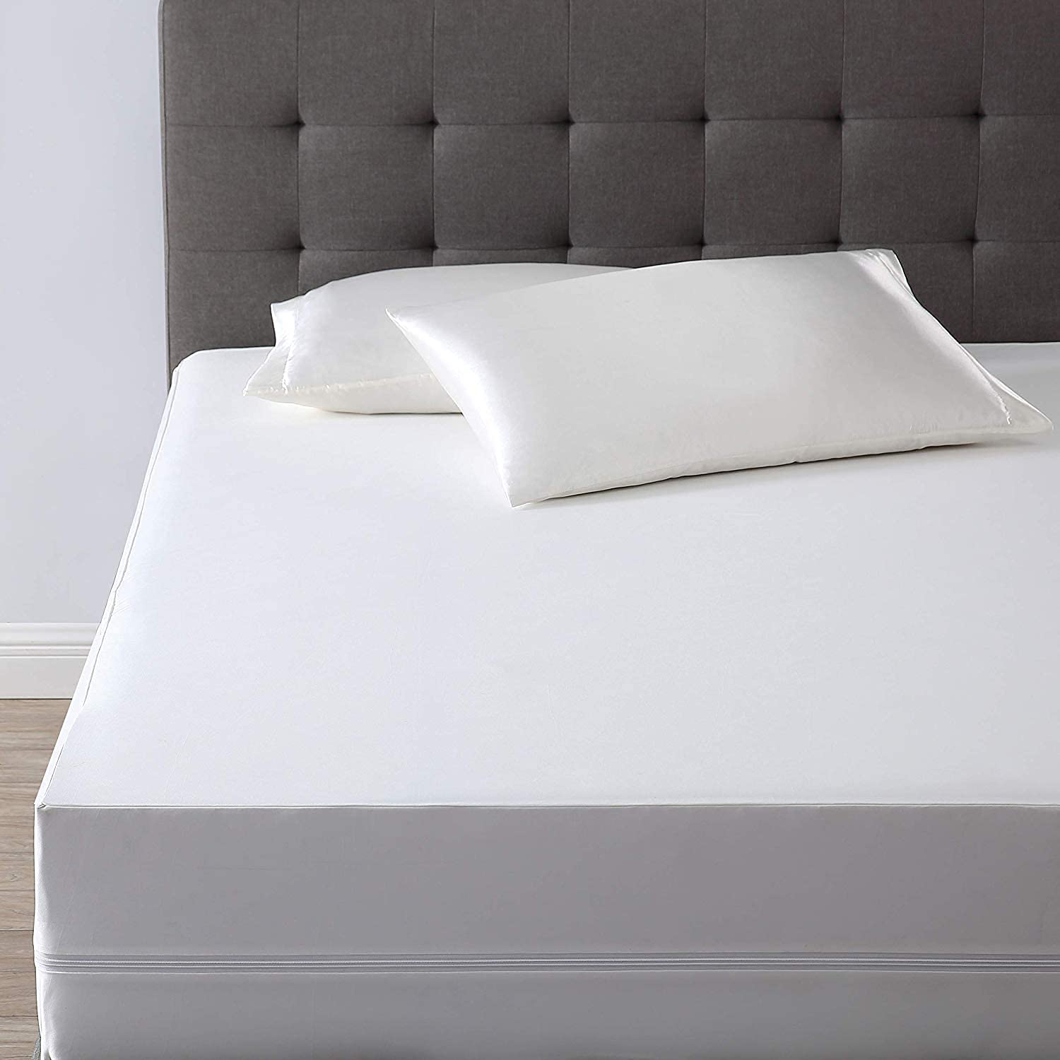 Double Zipper Bed Bug Proof Mattress Encasement - Waterproof, Hypoallergenic, Dust Mite & Pet Dander Protection - Fits All UK Bed Sizes (Single, Double, King, Super King) - Perfect for Allergy Sufferers, Hotels, and Home Use