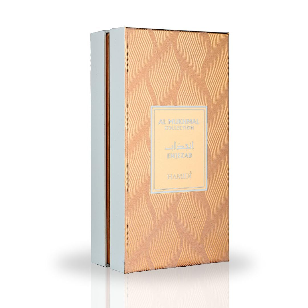 Hamidi AL MUKHMAL - ENJEZAB Premium Arabian Perfume for Women & Men | 100ML (3.4 OZ) Long Lasting Eau De Parfum Spray | Unisex Fragrance with Luxurious Scent | Perfect for Date Nights, Special Occasions & Daily Wear