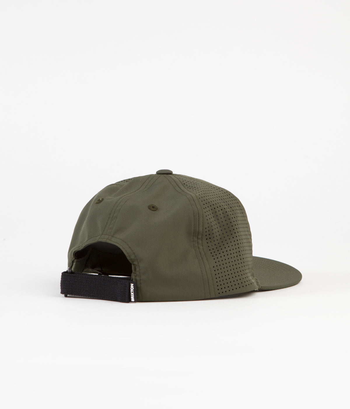 Brixton Beta Square X Cap - Military Olive Green Snapback Hat for Men & Women - Perfect for Outdoor Activities, Streetwear Fashion, and Casual Wear