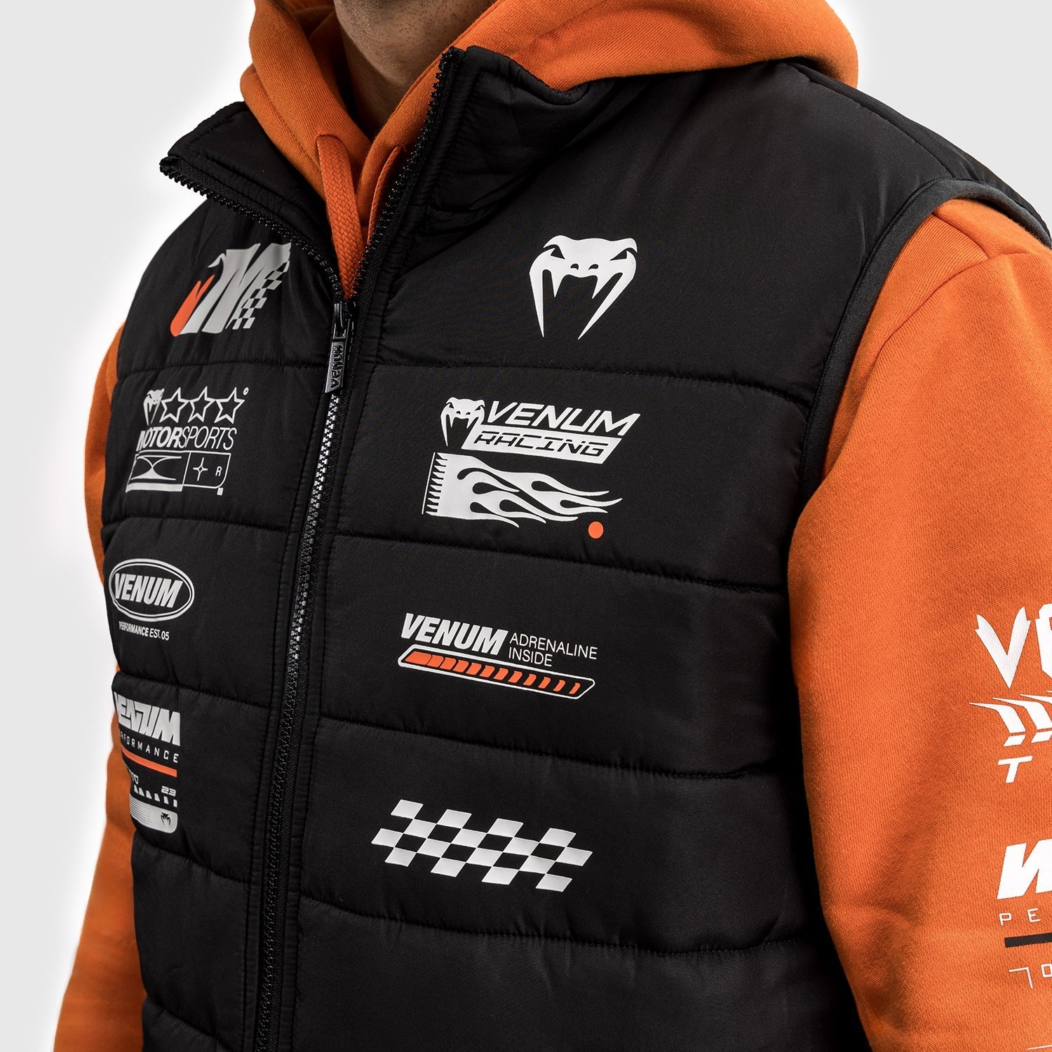 Venum Motorsport Down Jacket for Men & Women - Lightweight Warm Winter Coat, Waterproof & Windproof, Deep Black - Perfect for Skiing, Snowboarding & Outdoor Adventures