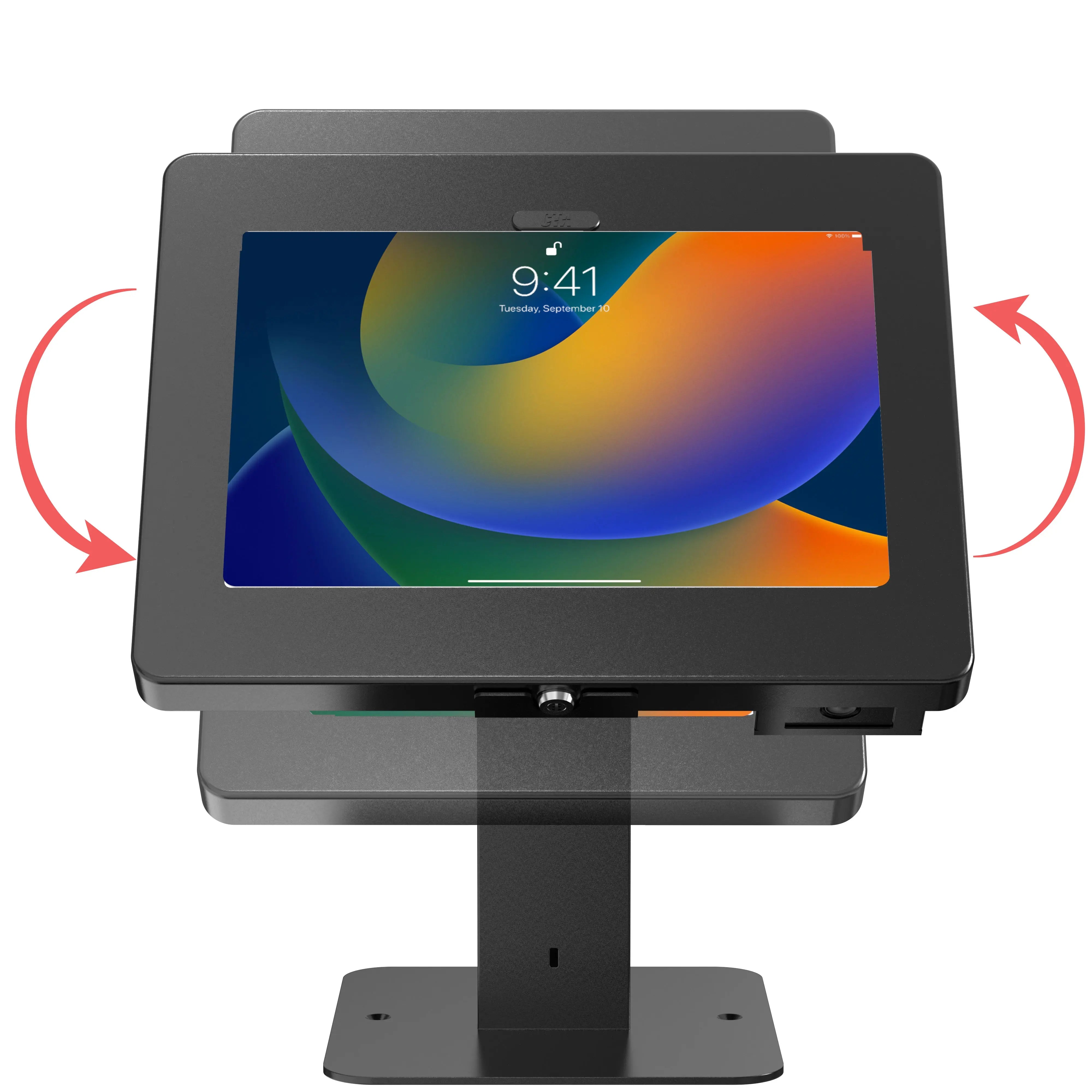 Honeywell 2D Barcode Scanner with Rotating Desk Mount & Security Enclosure - White | Ideal for Retail POS, Warehouse Inventory & Office Use