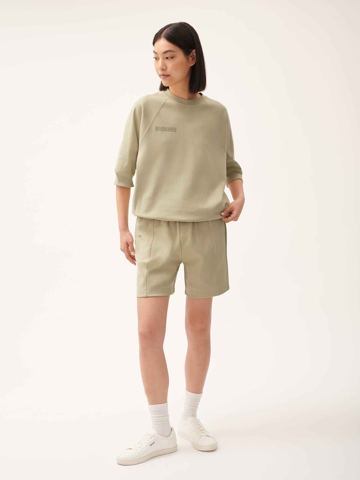 Women's DNA Double Jersey Panelled Shorts - Maitake Beige | Comfortable & Stylish Activewear for Yoga, Running & Casual Wear