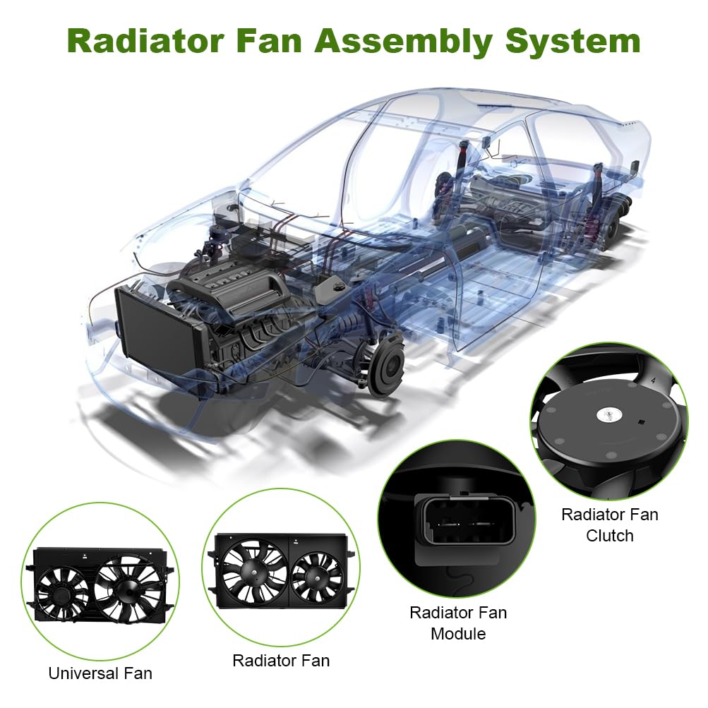 SCITOO Electric Radiator Cooling Fan Clutch Replacement for Ford Explorer 2006-2010, Sport Trac 2007-2010 & Mercury Mountaineer 2006-2010 4.0L 4.6L - YB-3076 - Perfect for Engine Overheating Prevention & Off-Road Adventures