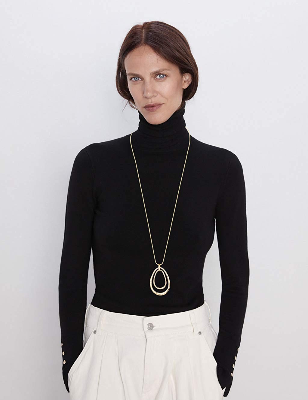 3PCS Long Pendant Necklaces for Women - Disk Circle & Tassel Y Necklace Set, Triple Stack Statement Jewelry for Casual Wear, Office & Date Night