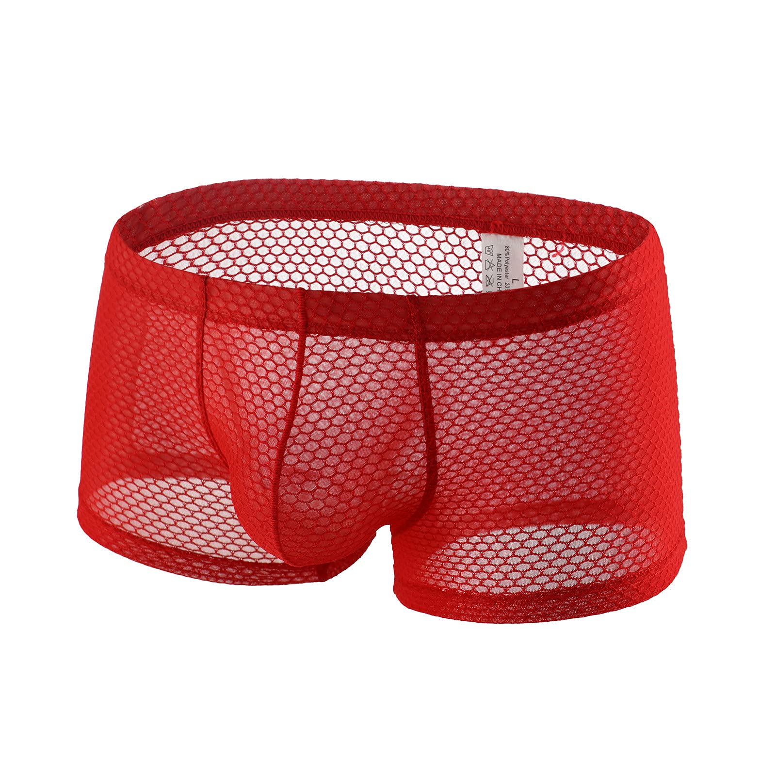 4-Pack Breathable Mesh Boxer Briefs for Men - Comfortable Sexy Underwear with Stretch Fit - Perfect for Daily Wear, Gym & Intimate Moments
