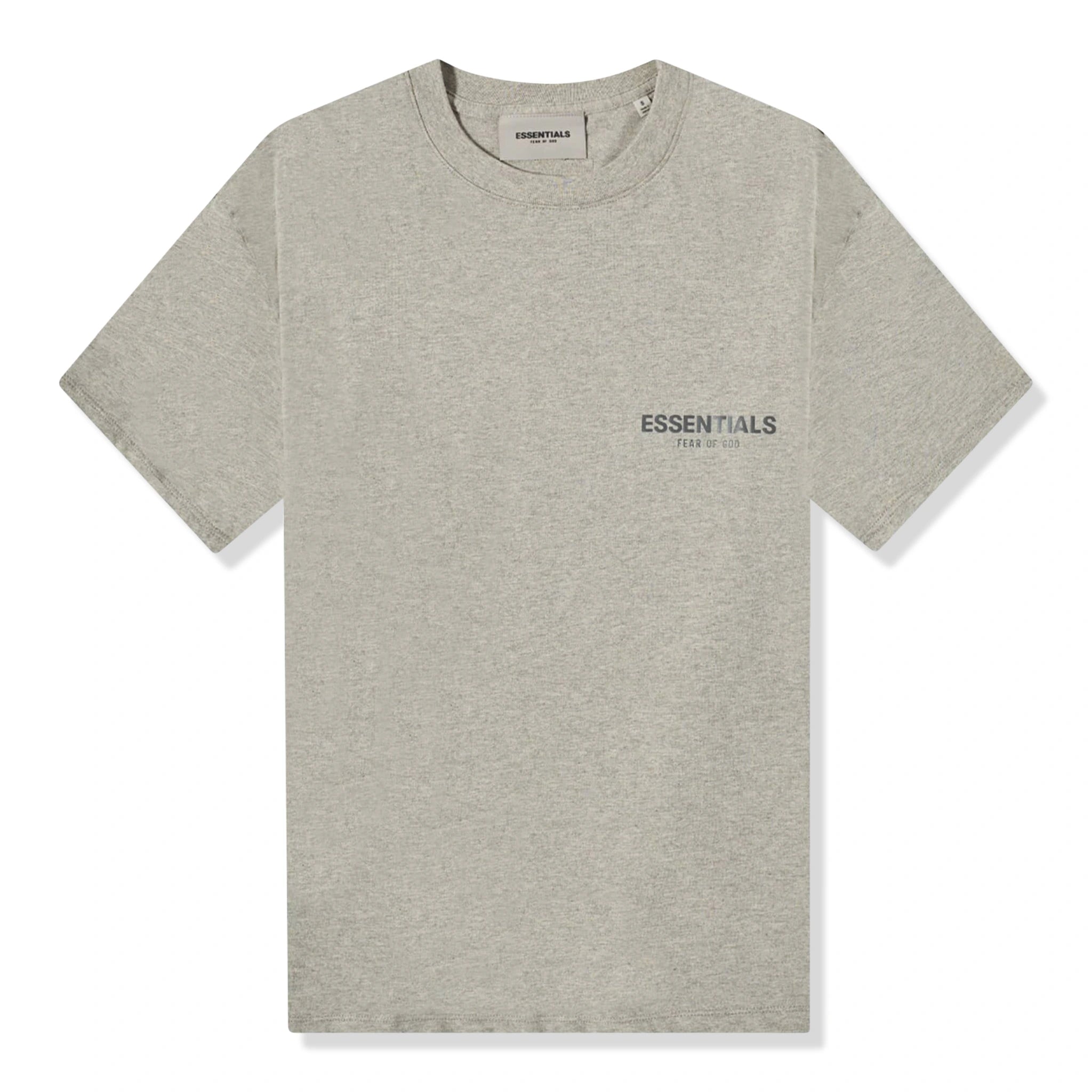 Fear Of God Essentials Core Collection Dark Heather Oatmeal T-Shirt - Men's Casual Comfort Tee for Streetwear & Everyday Wear