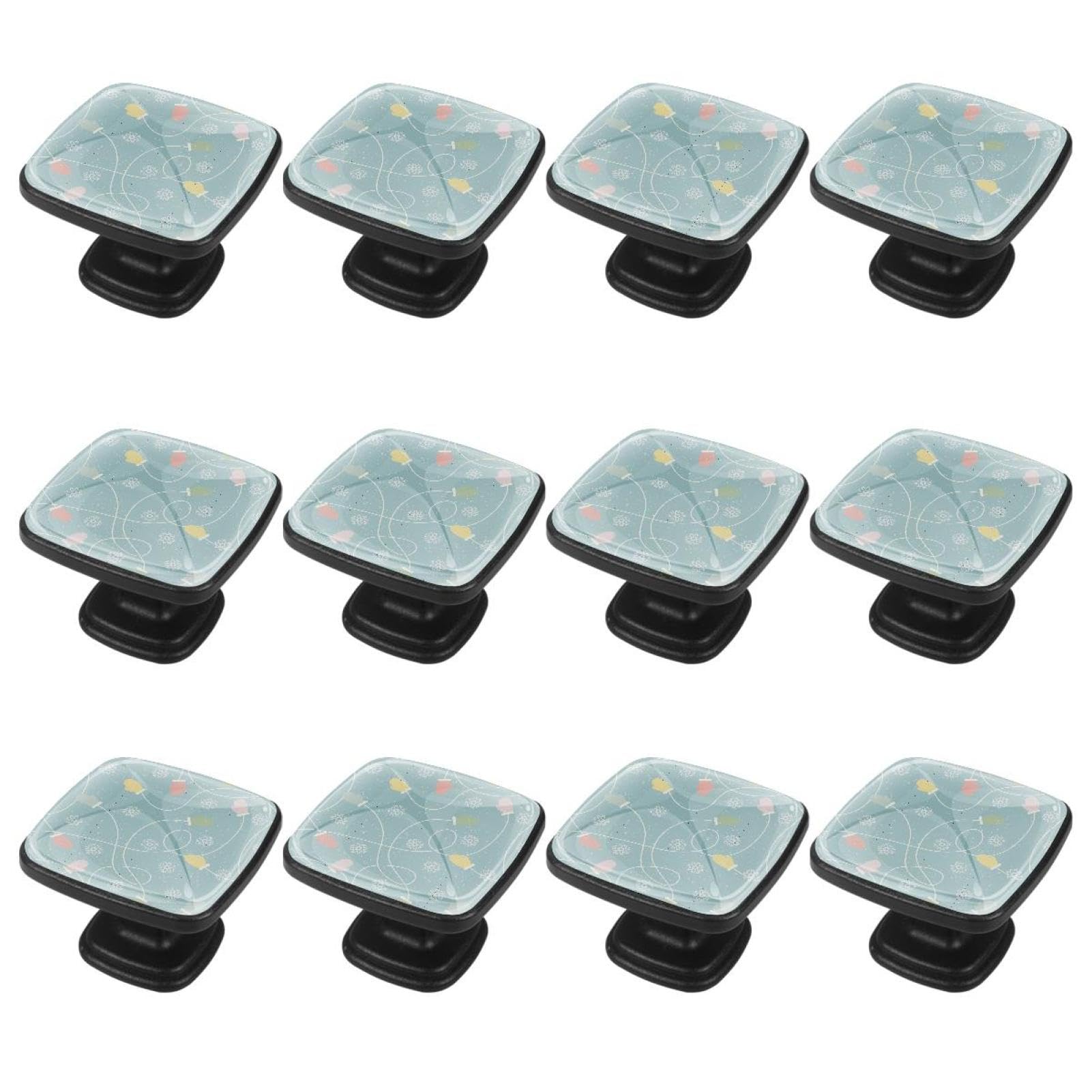 12Pcs Winter Snowflake Cabinet Handles & Drawer Knobs - Elegant Dresser Knobs for Bedroom, Kitchen & Bathroom Cabinets - Easy DIY Installation Hardware