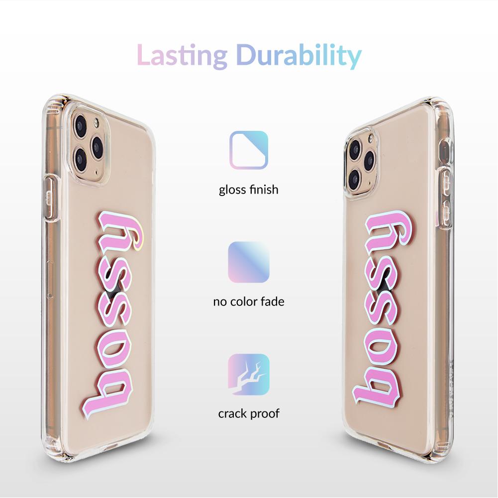 Bossy Clear iPhone Case - Ultra Slim Protective Cover for iPhone [Model] | Shatterproof & Scratch-Resistant | Perfect for Everyday Use, Travel & Work
