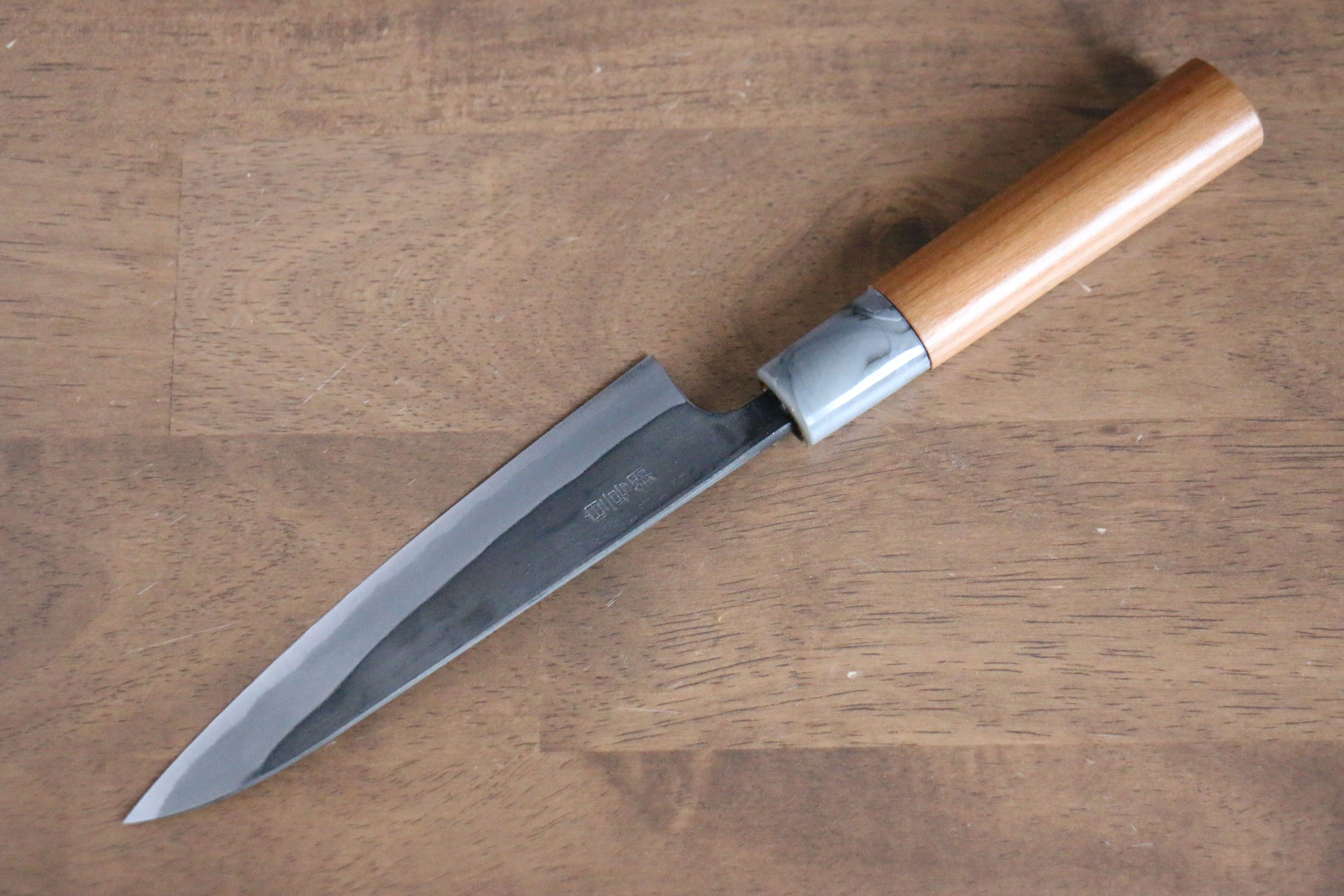 Premium Nao Yamamoto White Steel No.2 Kurouchi Petty Utility Knife 140mm - Cherry Blossom Handle Japanese Kitchen Knife for Slicing, Peeling & Precision Cutting - Perfect for Home Chefs & Sushi Preparation
