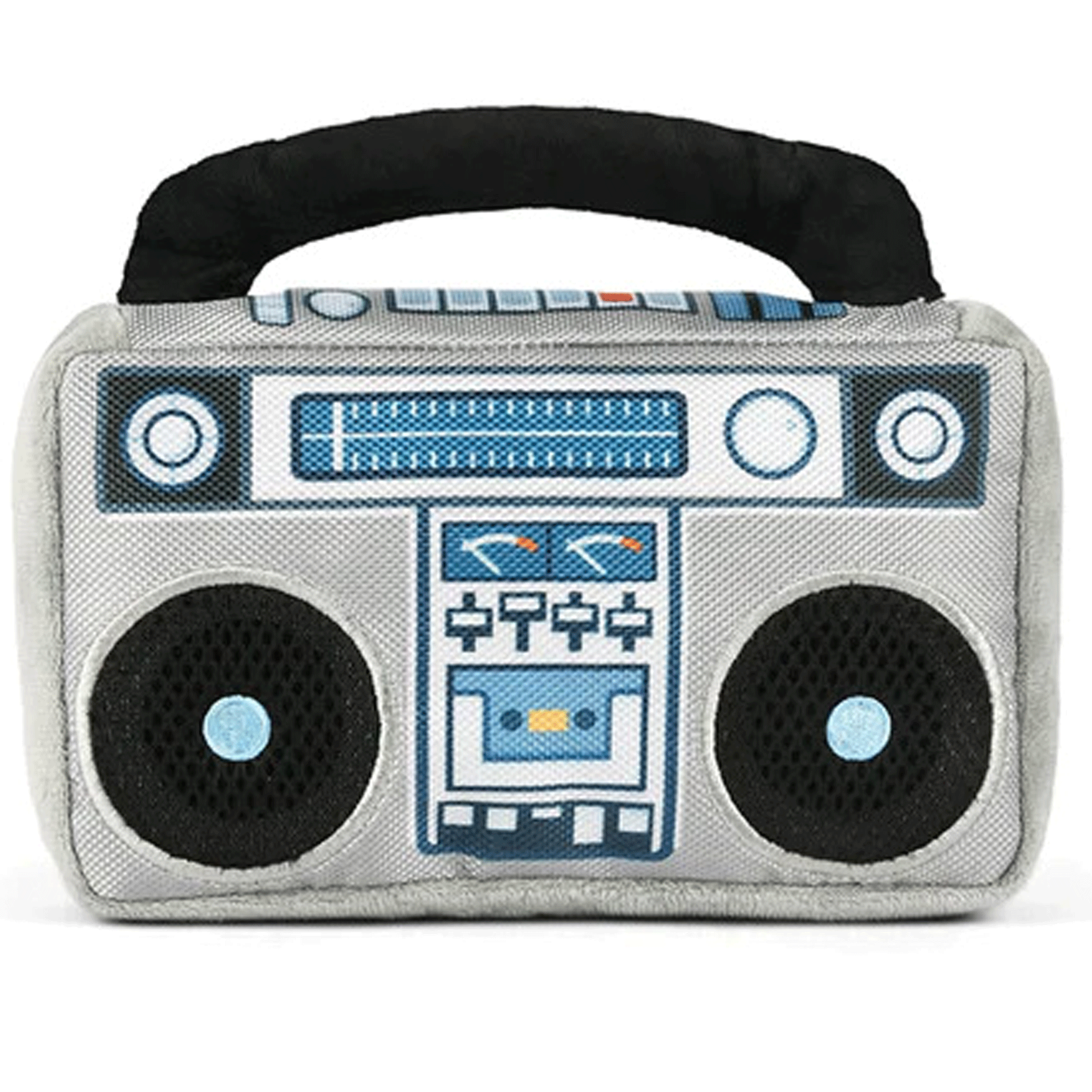 P.L.A.Y. Grey Boombox Dog Toy - Durable Chew Toy for Small & Medium Dogs - Fun Interactive Play for Indoor & Outdoor Use