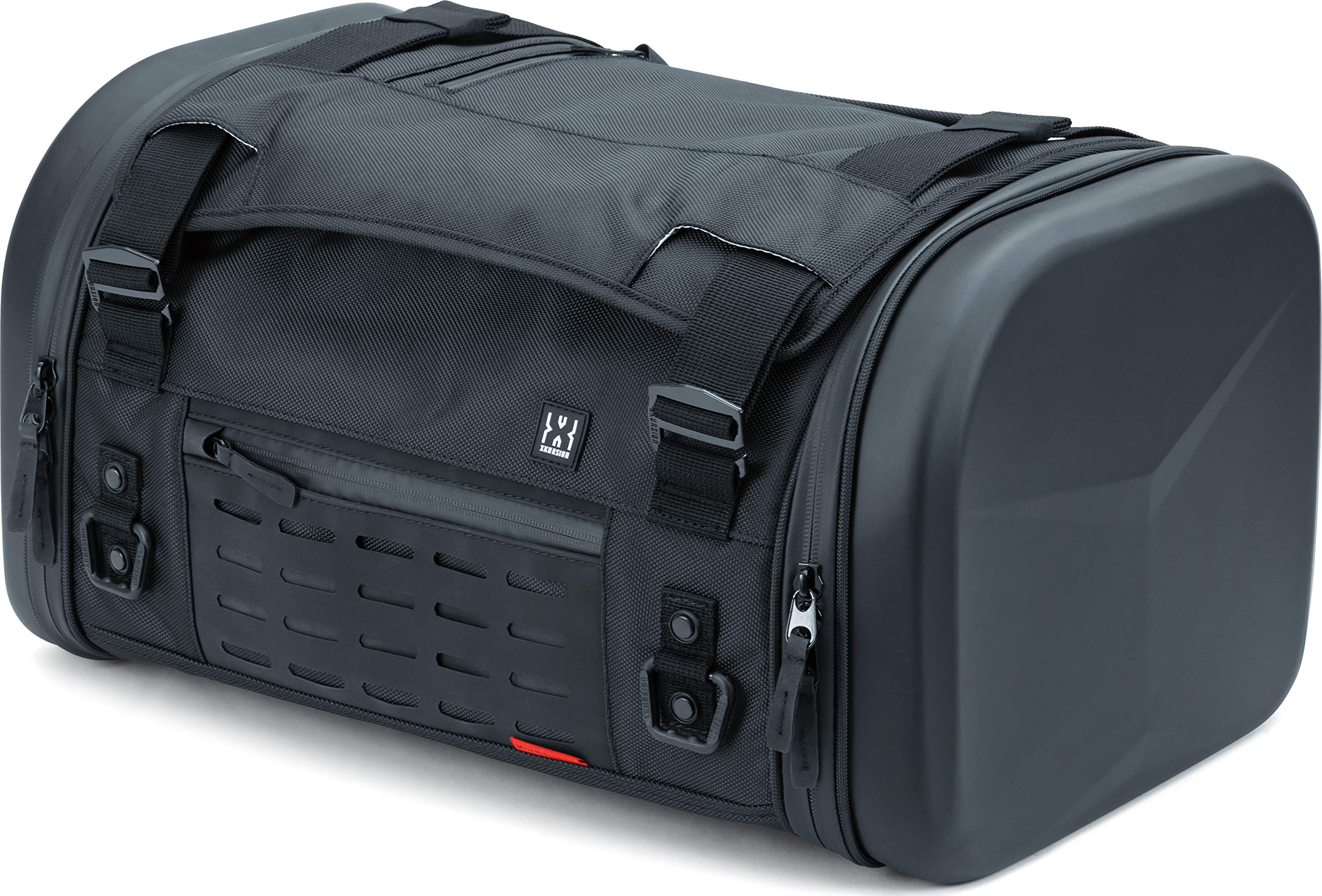 Kuryakyn 5221 XKursion XS Steward Motorcycle Travel Luggage - Waterproof Roll Bag with Sissy Bar Straps for Harley, Black - Perfect for Long Rides & Road Trips