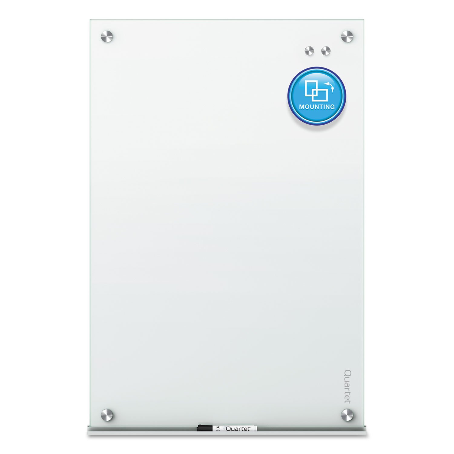 Quartet G3624W Frameless Glass Whiteboard - 3