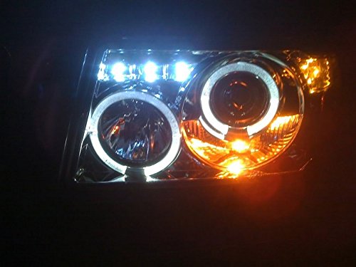 Premium Aftermarket LED Halo Headlights for 2001-2011 Ford Ranger - Black/Clear Lens - Upgrade Your Truck's Style & Night Visibility (Perfect for Off-Roading, Night Driving & Custom Builds)