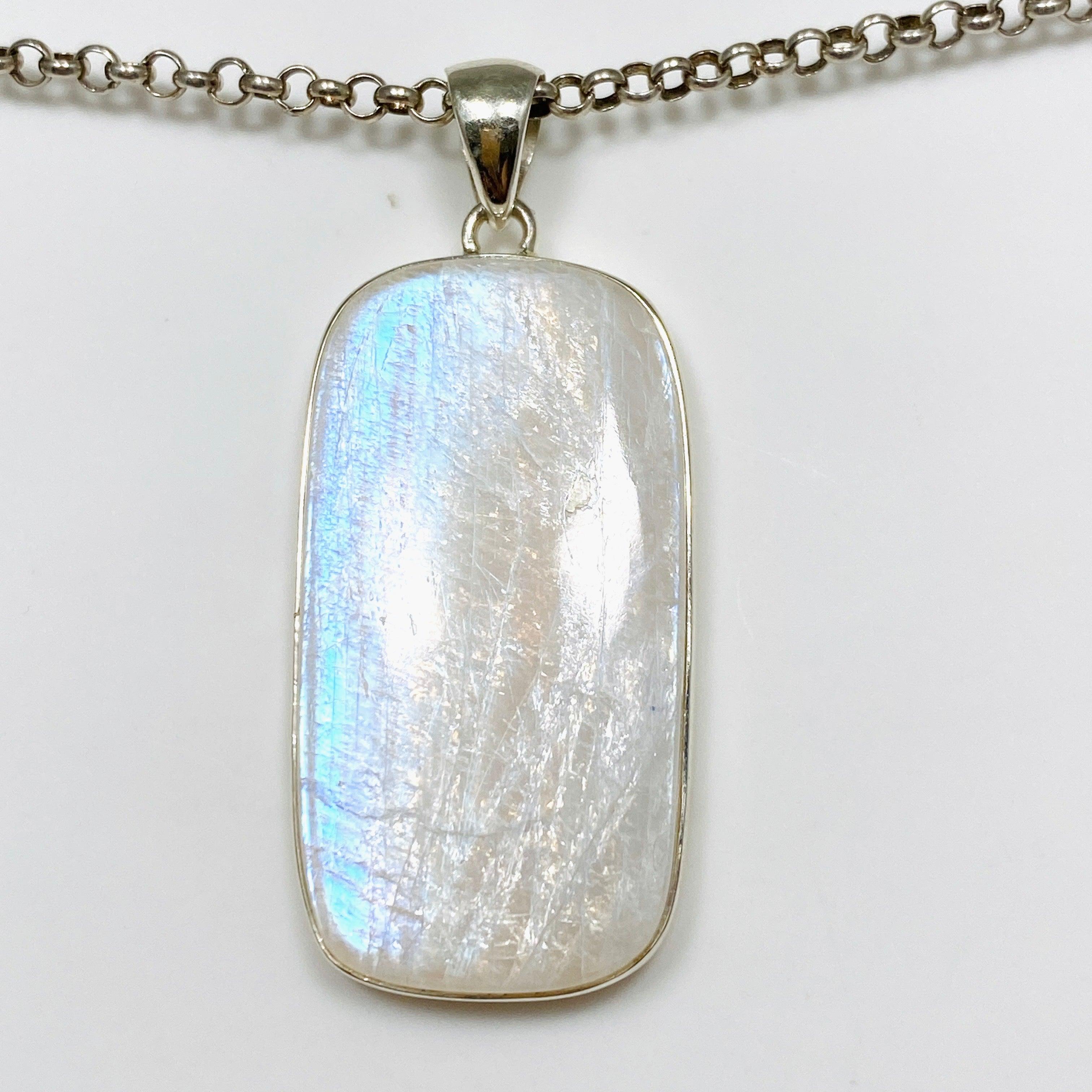 Moonstone Rectangular Pendant Necklace KPGJ4257 - Elegant Gemstone Jewelry for Women, Perfect for Everyday Wear & Special Occasions