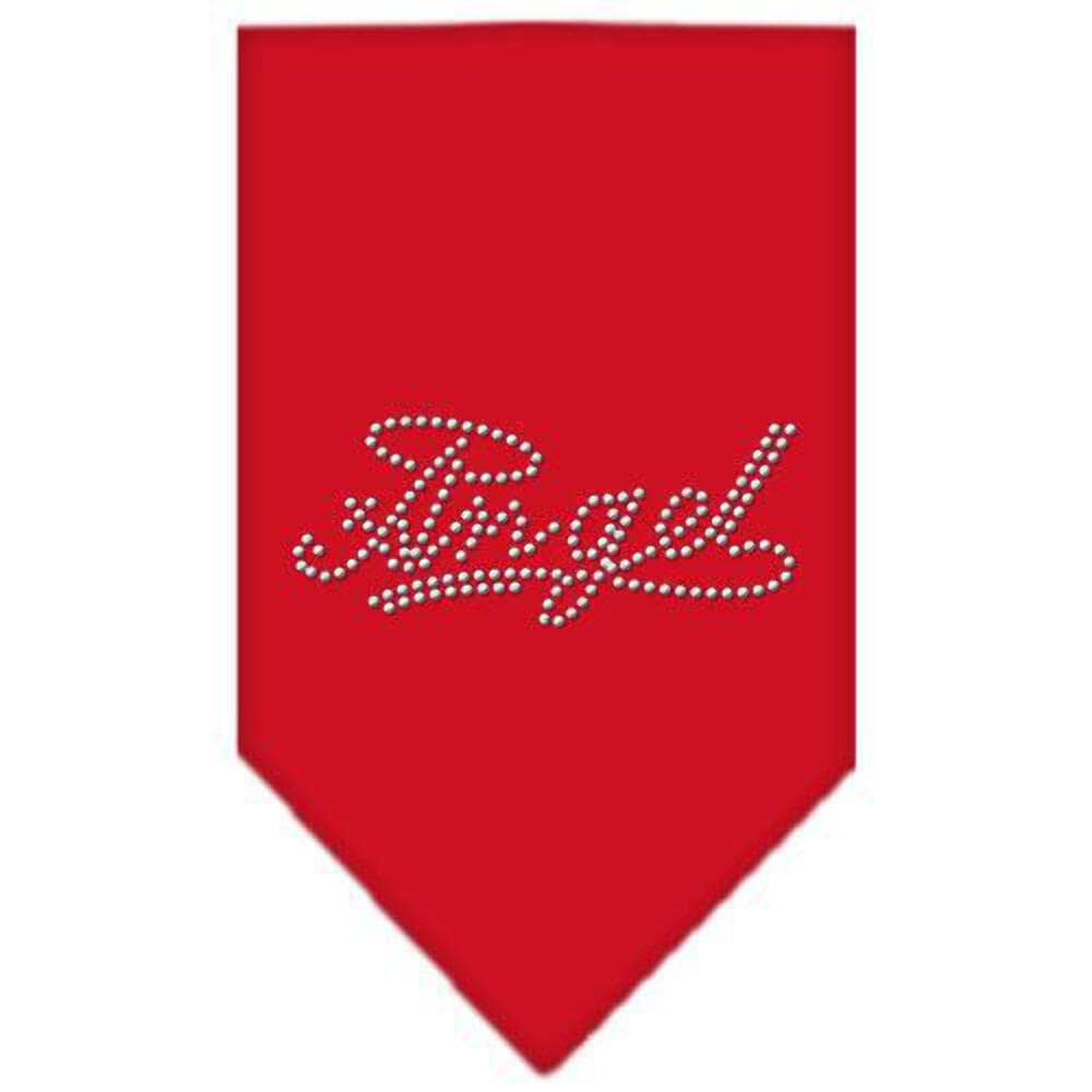 Sparkling Rhinestone Dog Bandana for Pets - Red Large Size with 