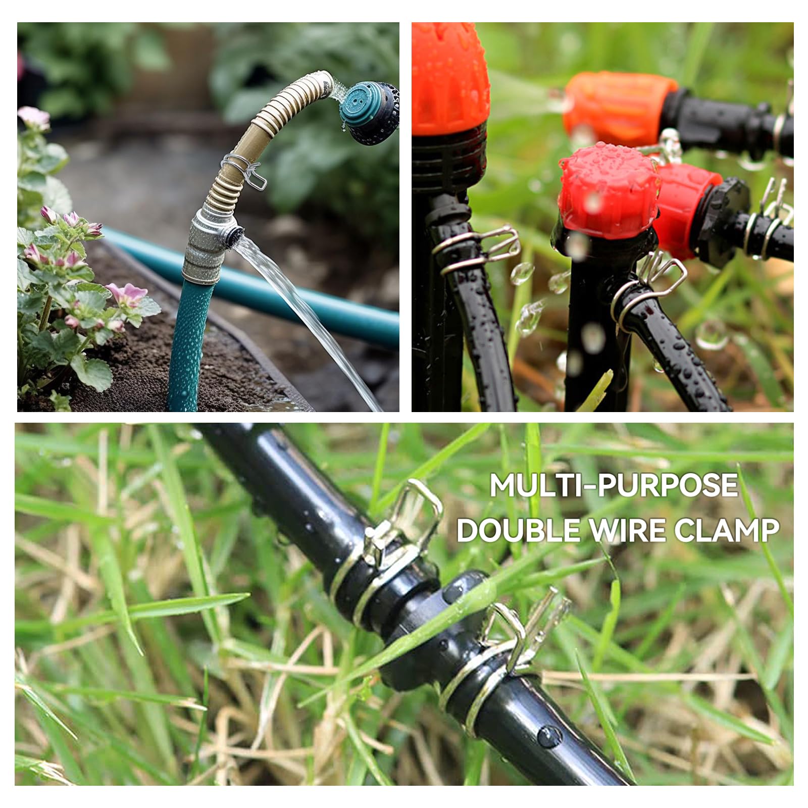 50PCS Double Wire Spring Hose Clamps 0.24