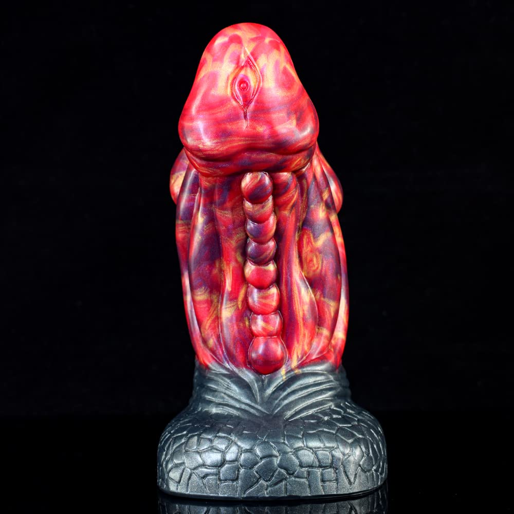 Premium Liquid Silicone Alien/Fido Dildo with Strong Suction Cup - Realistic Adult Sex Toy for Solo Play & Couples Fantasy - Waterproof, Body-Safe & Easy Clean - Perfect for BDSM, Roleplay & Sensory Exploration