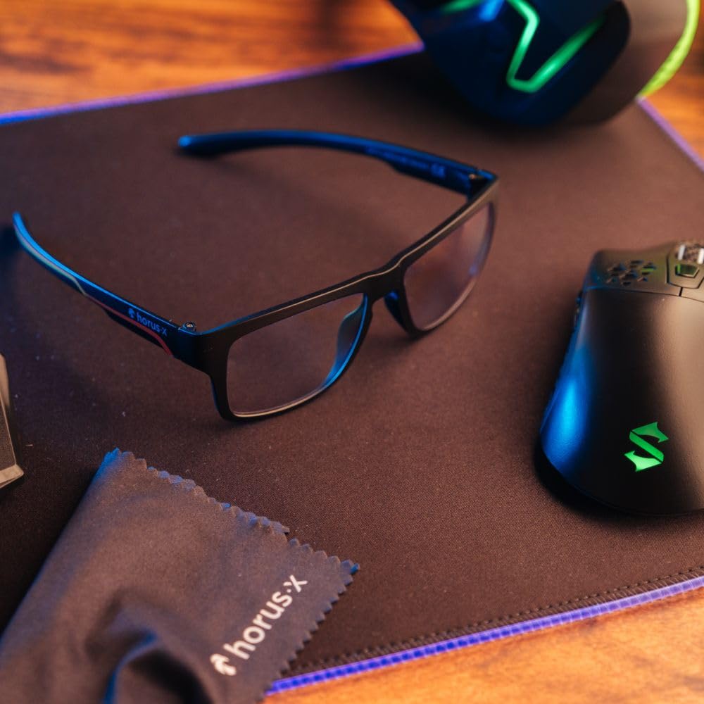 Horus X Blue Light Blocking Glasses for Kids - Anti Eye Strain Computer Glasses for Boys & Girls | Clear Lens | Perfect for Online Classes, Gaming & Screen Time Protection