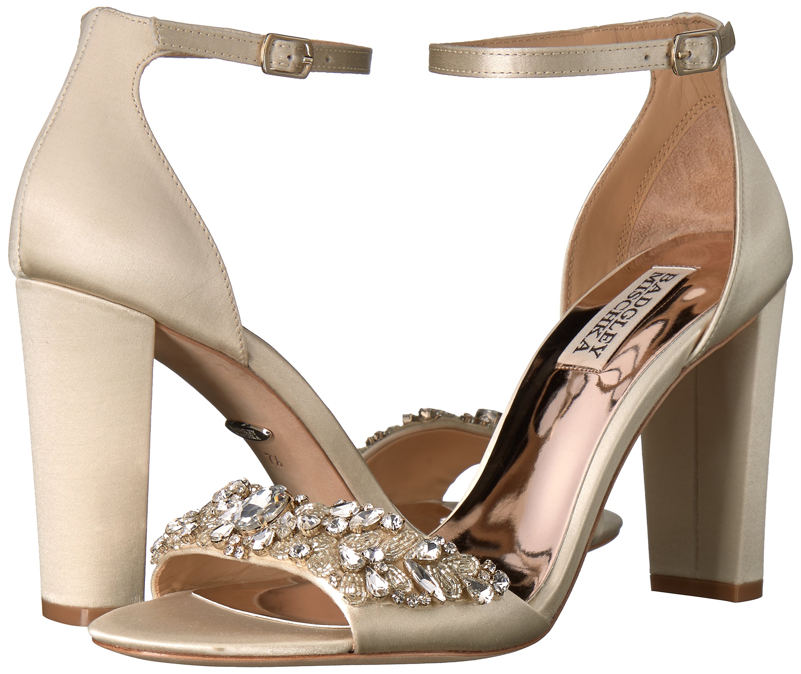 Badgley Mischka Women's Barby Dress Sandals - Elegant Heeled Open-Toe Shoes for Weddings, Parties & Special Occasions