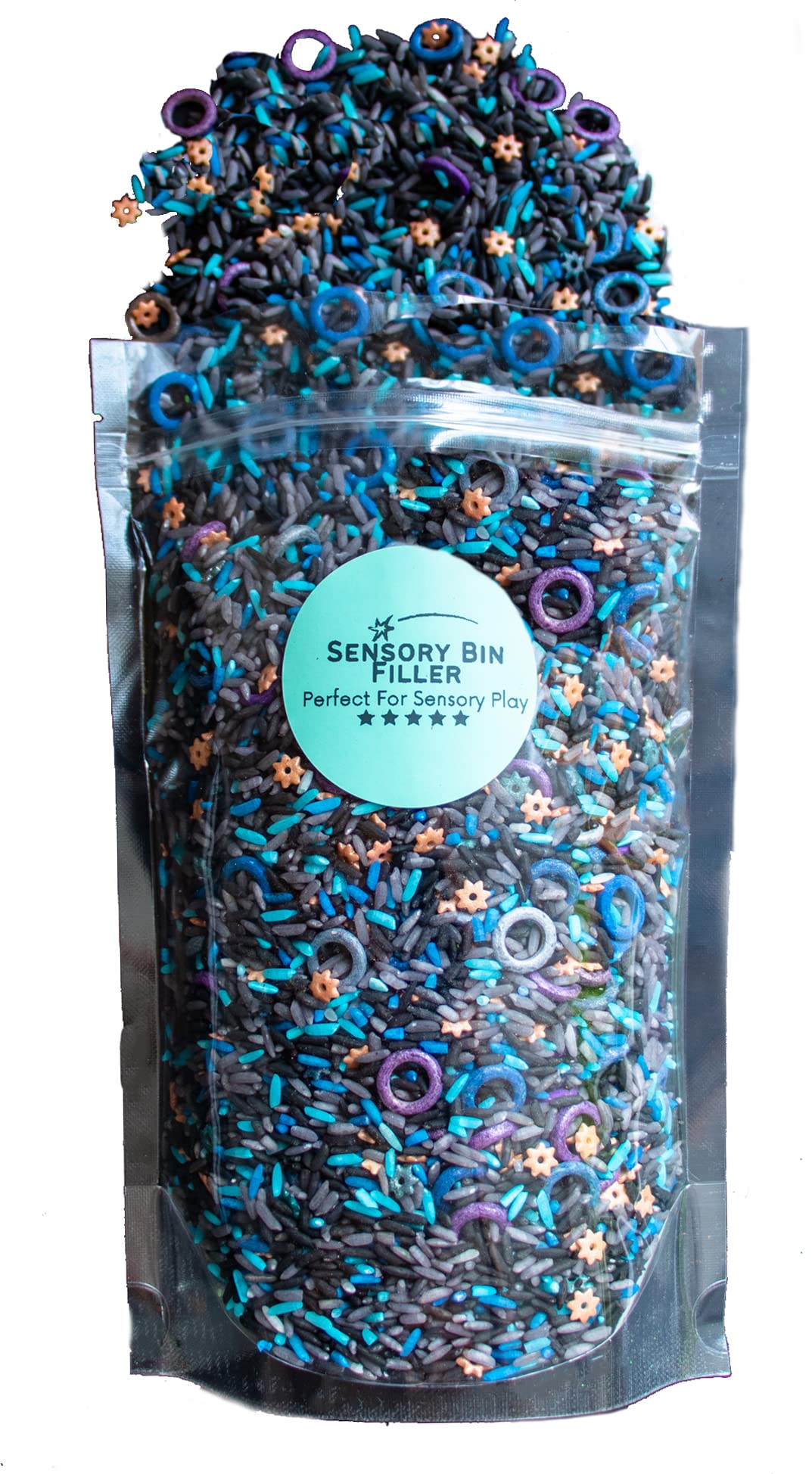 **Colored Sensory Rice for Kids - 8 Cups Open Ended Play, Homeschool Supplies & Sensory Bins Filler - Perfect for Toddler Sensory Toys, Arts and Crafts, and Sensory Table Activities**