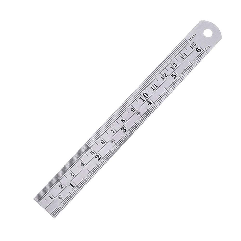 Premium Stainless Steel Rulers Set - 6 Inch, 8 Inch, 12 Inch Metal Ruler Pack of 3 for School, Office, Engineering & DIY Projects (LJ-LJ-102302) - Accurate Measuring Tool for Crafting, Drawing & Home Improvement