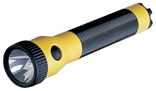 Streamlight 76014 PolyStinger Xenon Rechargeable Flashlight with Charger - Durable Yellow Tactical Flashlight for Police, Security & Emergency Use