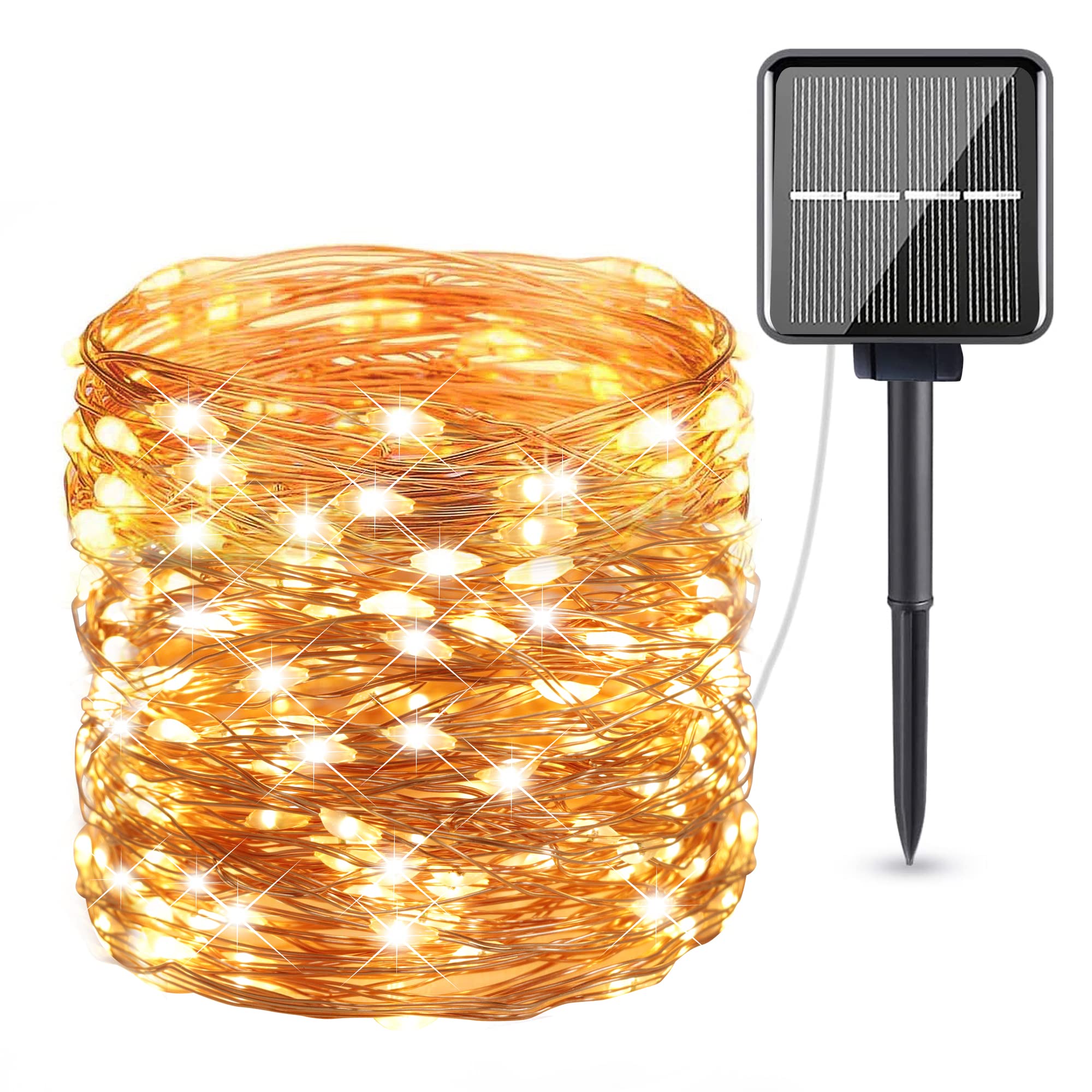 240 LED 78Ft Solar String Lights Outdoor Waterproof - SUWITU Solar Fairy Lights with 8 Modes, Copper Wire Twinkle Lights for Garden, Yard, Party, Christmas Decor (Warm White) | Perfect for Patio, Backyard, Wedding, Holiday & Landscape Lighting