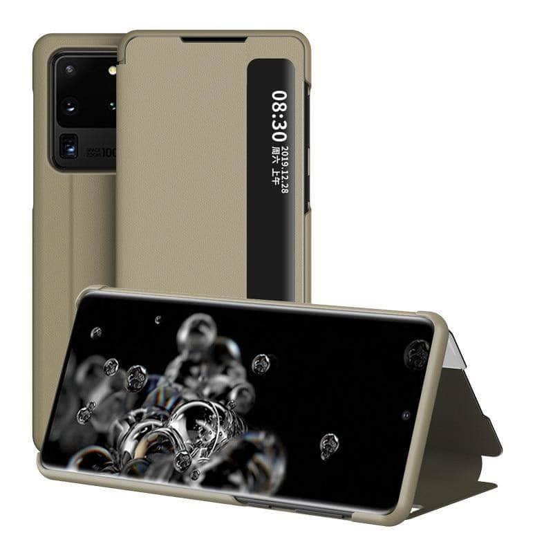 Samsung Galaxy Smart Window View Flip Stand Case - Protective Cover with Kickstand for Hands-Free Viewing - Perfect for Watching Videos, Video Calls, and Browsing