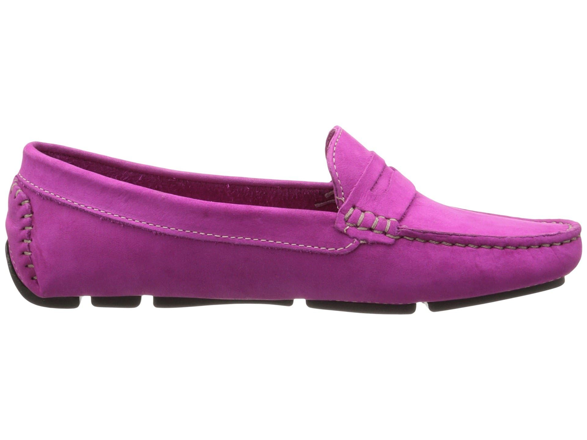 Massimo Matteo Women's Penny Keeper Loafers - Genuine Nubuck Leather Upper with Cushioned Leather Footbed - Comfortable Slip-On Shoes for Work, Office & Casual Wear