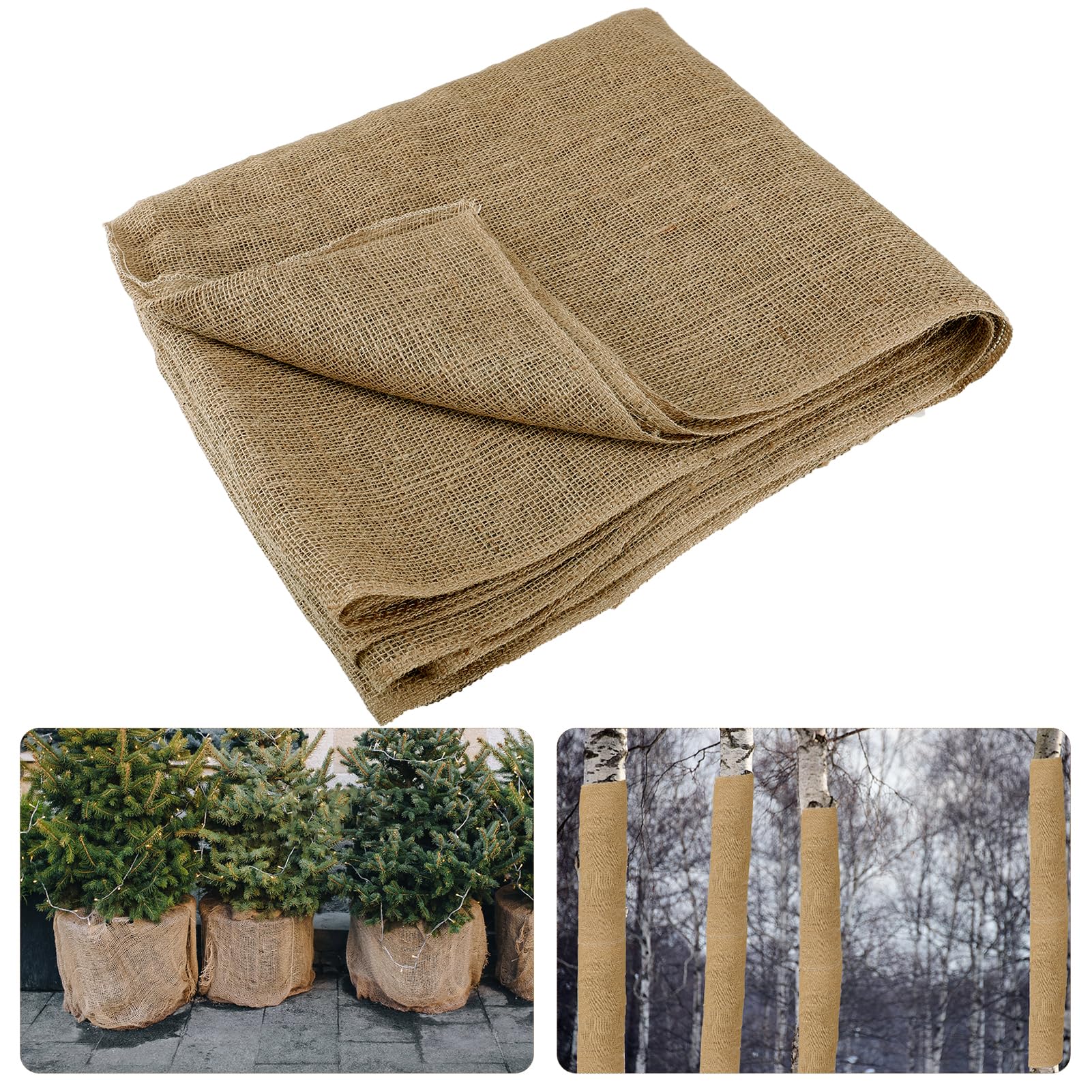 ANPHSIN 30ft x 40in Natural Burlap Plant Covers for Freeze Protection - Winter Frost Blankets & Cold Weather Cloth for Outdoor Bushes, Trees & Potted Plants - Perfect for Garden, Patio & Landscape Protection