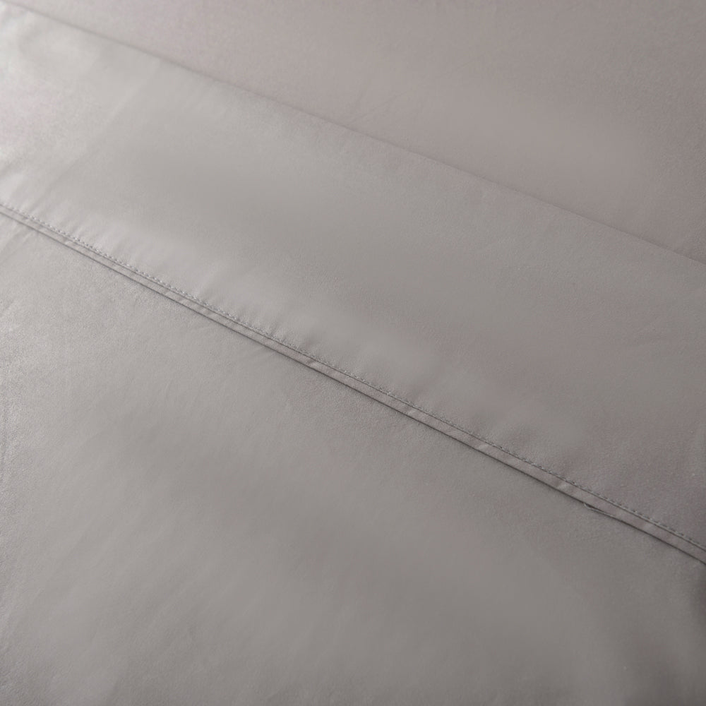 Casey Cotton Sheet Set 400 Thread Count Pewter Color | King & Single Bed 50cm | Soft Luxury Bedding for Home & Hotel Use