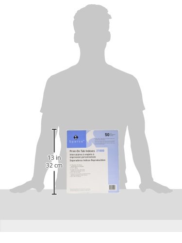 Business Source Tab Printer Economy Index Dividers - White | Office File Organizer for Documents, Reports & Filing Systems