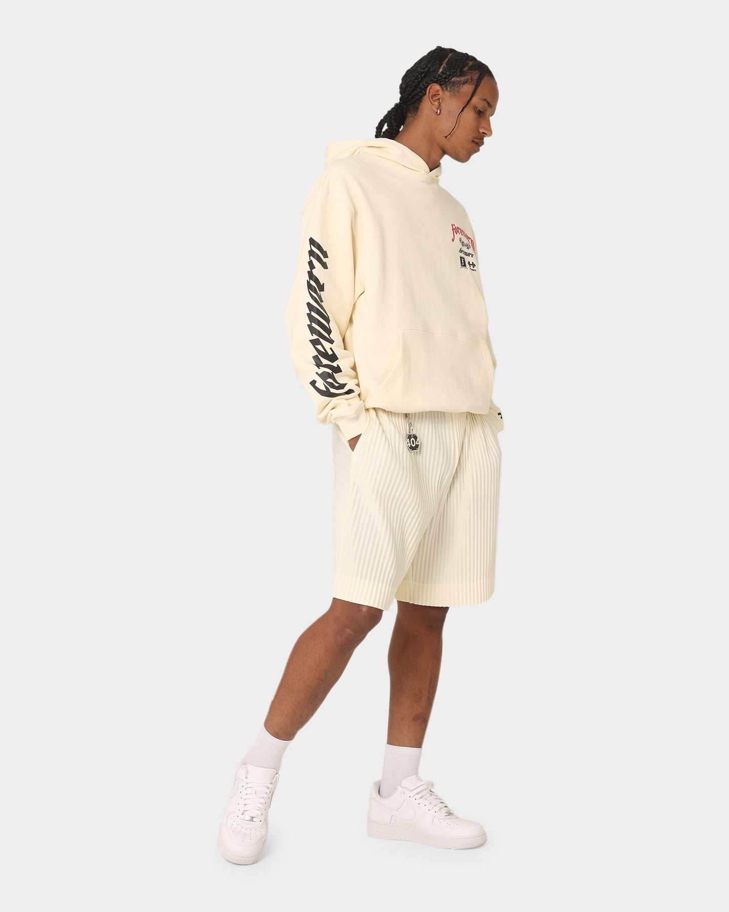 404 Forewarn Hoodie Off White - Stylish Unisex Pullover for Streetwear & Urban Fashion | Perfect for Casual Outfits, Gym, and Outdoor Activities